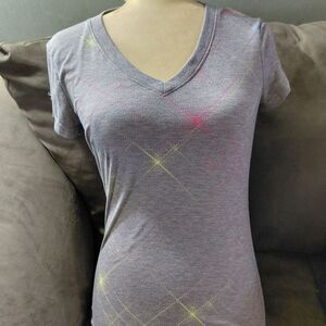 Fila Women's Gray Tee with Neon Accents